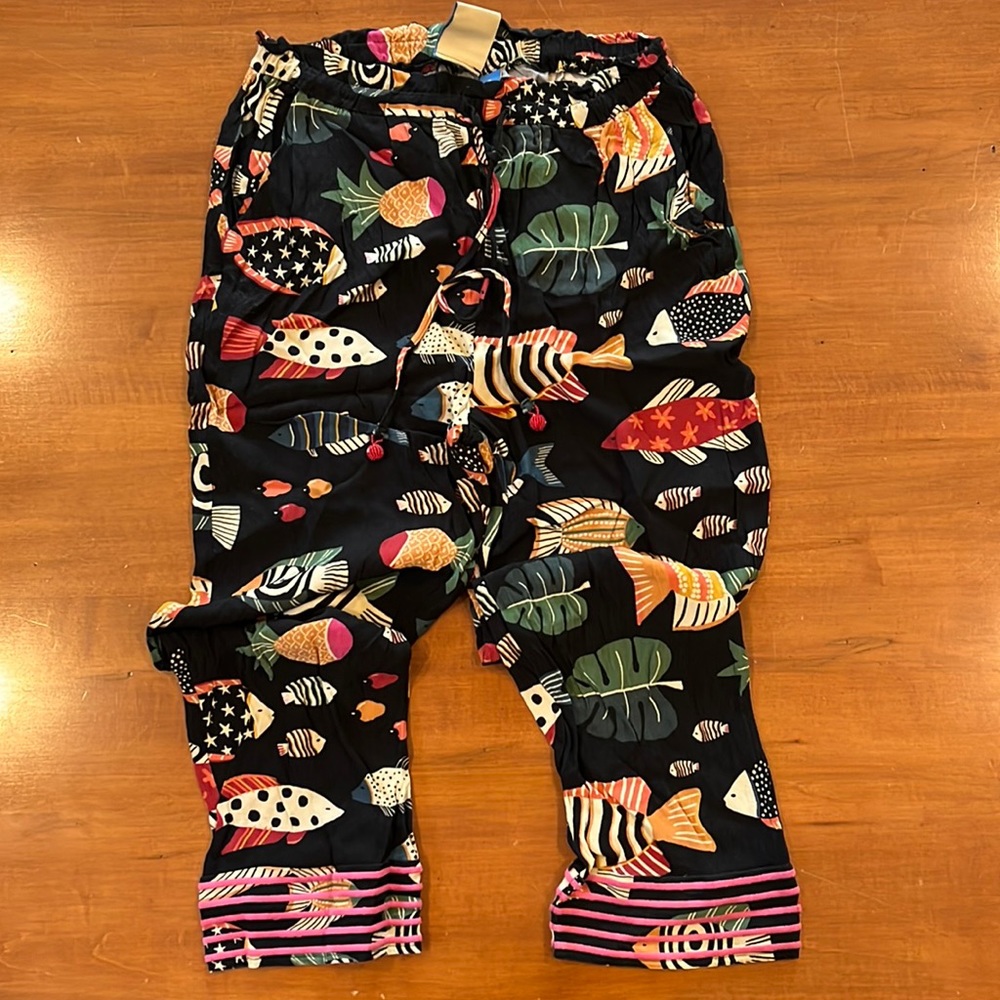 FARM Rio for Anthropologie Drawstring Fish Pants